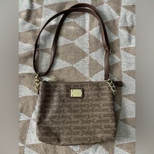 Vintage Juicy Couture Shoulder Bag Script Chestnut Chino